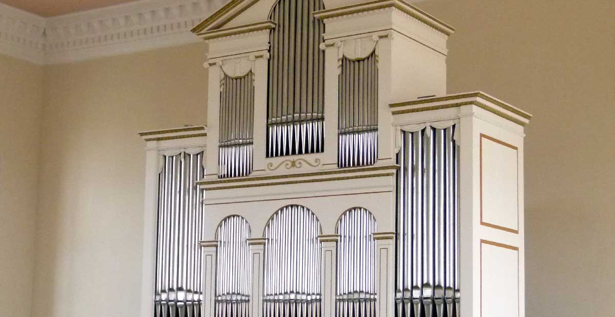 Overmann-Orgel von 1826 in der Kreuzkirche Unteröwisheim (Baden-Württemberg)