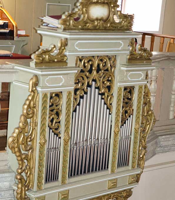 Steinmeyer-Orgel von 1910 in der Dorfkirche Boxberg-Uiffingen (Baden-Würrtemberg)