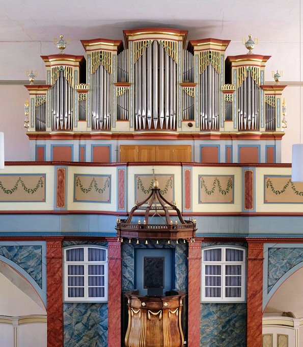 Bernhard-Orgel (1809) in der Dorfkirche Ober-Ohmen (Hessen)