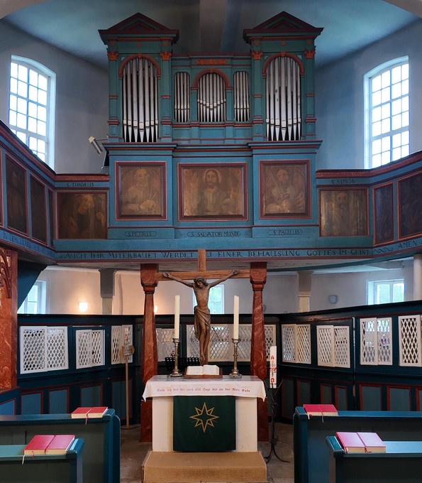 Eifert-Orgel (1894) in der Dorfkirche Allmrenrod (Hessen)